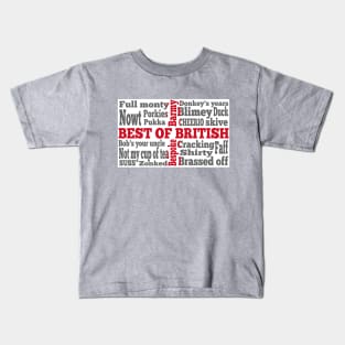 English slang on the St George's Cross flag Kids T-Shirt